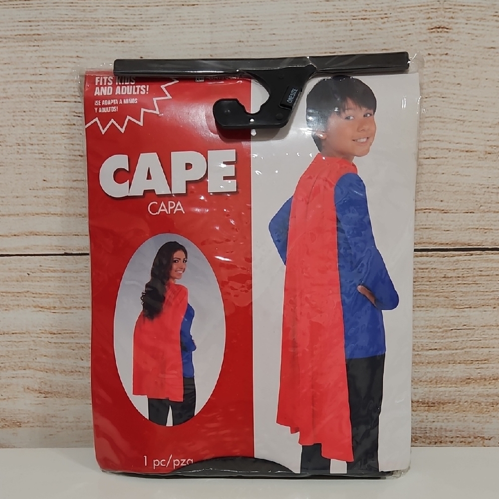 💟 Red Cape Costume - Classic Play Costume Cape One Size
